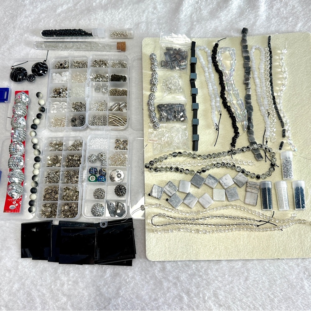 Assorted Jewelry Making Beads and Supplies, large bead bundle diy